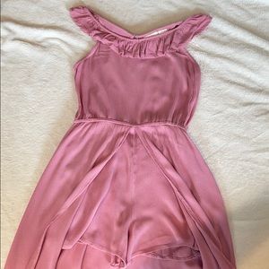 Girls rose,ruffled romper